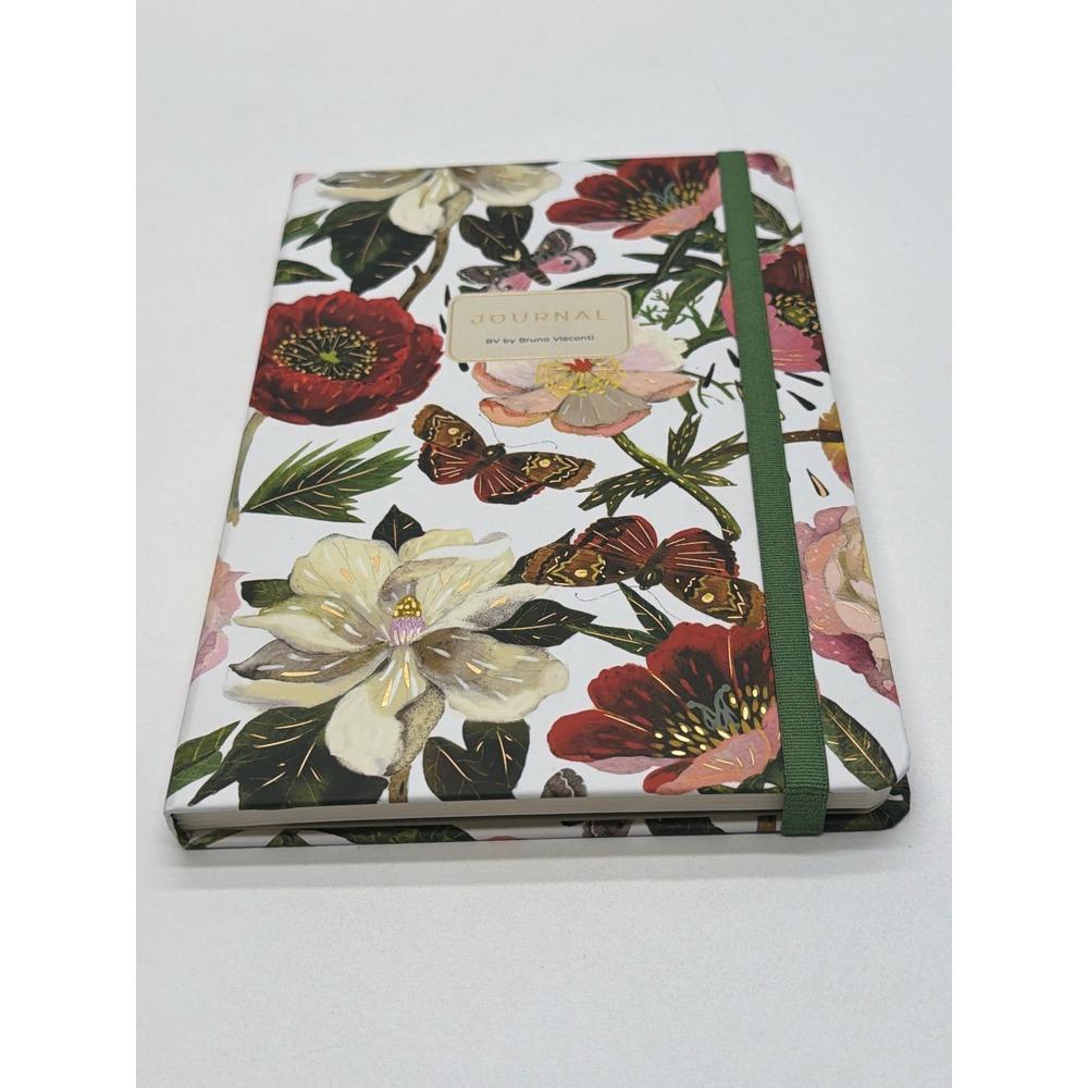 BV by Bruno Visconti Floral Butterfly Hardcover Lined Journal Gold Foil 3-479/14